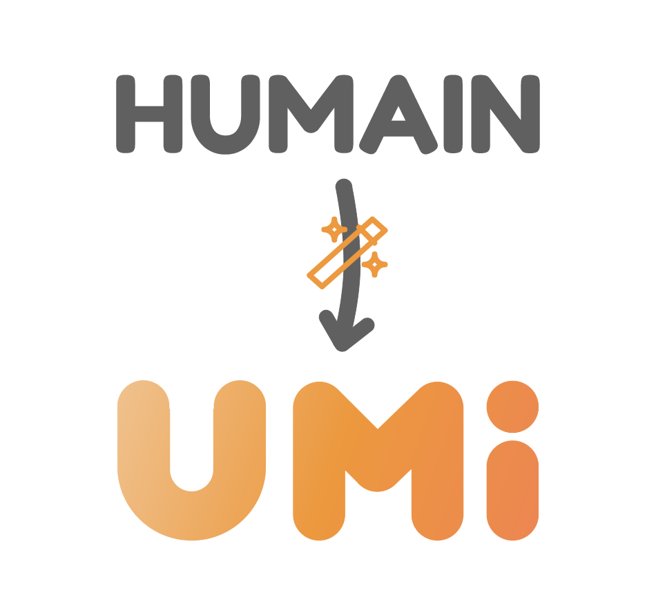 Le mot humain transformé devient UMI